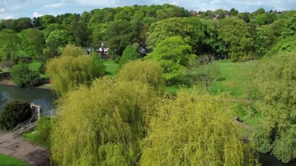 Luton England Großbritannien Mai 2023 Verfilmung Des Wardown Public Park — Stockvideo