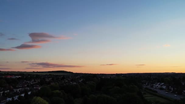 Luton England Großbritannien März 2023 Slow Sonnenuntergang Über City — Stockvideo