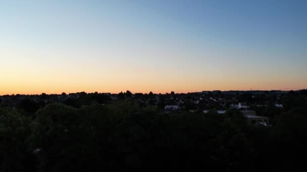Luton England Großbritannien März 2023 Langsamer Sonnenuntergang Über Der Stadt — Stockvideo
