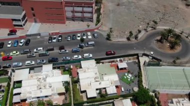 Southampton, İngiltere, Birleşik Krallık - 21 Şubat 2023: Southampton City 'nin hava görüntüsü, video