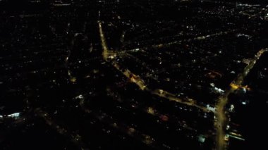 İngiltere, İngiltere - 28 Ocak 2023: Gecenin Güzel Hava Manzarası 