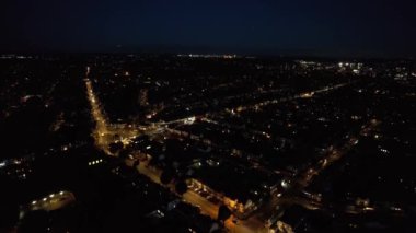 İngiltere, İngiltere - 28 Ocak 2023: Gecenin Güzel Hava Manzarası 