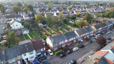 Luton City 'nin güzel hava manzarası. Drone 'un Görüntüsü