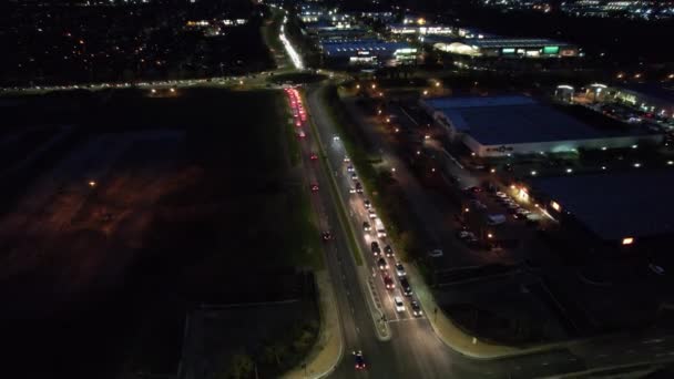 2023 Illuminated Roads Traffic Central Milton Keynes — 비디오