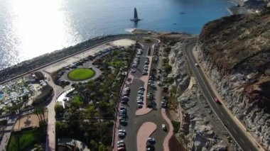 Mirador del Atlntico İspanyol Okyanusu ve Sahili 'nin Yüksek Açılı Görüntüleri. Görüntü İHA 'nın Kamerasıyla 21 Şubat 2023' te kaydedildi.