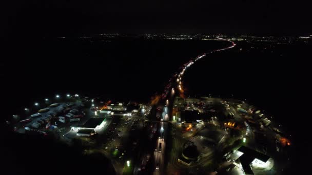2023 Illuminated Roads Traffic Central Milton Keynes — 비디오