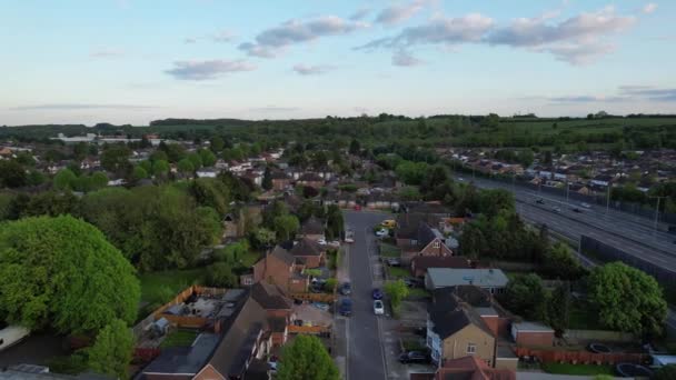 England May 2023 High Angle View British Motorways Sunset — стокове відео