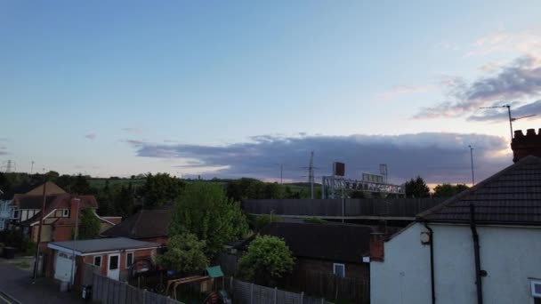 Ngiltere Ngiltere Mayıs 2023 Günbatımında Ngiliz Otoyollarının Yüksek Açı Görünümü — Stok video