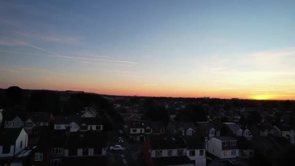 Θέα Στο Ηλιοβασίλεμα Από Την Οδό Leagrave — Αρχείο Βίντεο