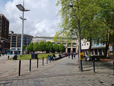 Luton, İngiltere, Birleşik Krallık - 5 Mayıs 2023: Central City Luton manzarası