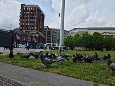 Luton, İngiltere, Birleşik Krallık - 5 Mayıs 2023: Central City Luton manzarası