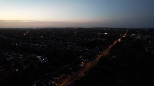 England Großbritannien Oktober 2022 Schöne Luftaufnahme Der Stadt Bei Nacht — Stockvideo