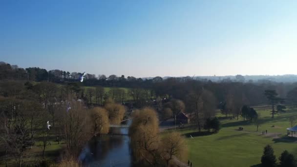 Luftaufnahmen Des Wardown Public Park Von Luton England Die Aufnahmen — Stockvideo