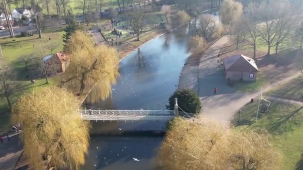 Aerial Footage Wardown Public Park Luton Αγγλία Footage Captured Cold — Αρχείο Βίντεο
