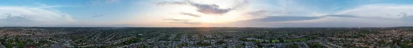 Gyönyörű Napfelkelte Kilátás Városra — Stock Fotó