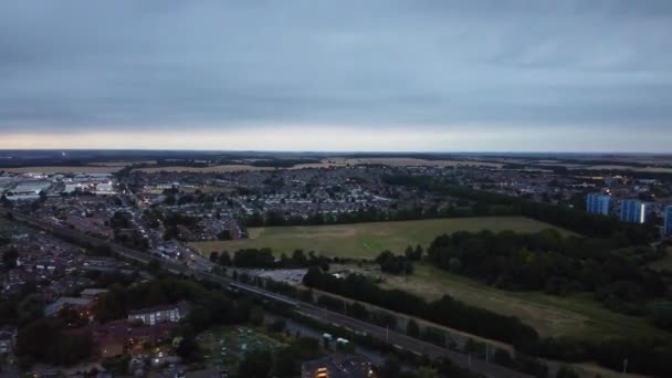 Aerial View High Angle Footage British Railways Trains Tracks Passing — 图库视频影像