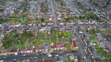 Luton İngiltere 'nin Evleri ve Sokakları' nın Hava Görüntüleri. Görüntü 01-Mart-2023 tarihlerinde Drone 'un Kamerası ile kaydedildi.