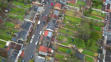 Luton İngiltere 'nin Evleri ve Sokakları' nın Hava Görüntüleri. Görüntü 01-Mart-2023 tarihlerinde Drone 'un Kamerası ile kaydedildi.