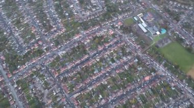 Yüksek İrtifa 'dan Şehrin Konut Evlerinin Yüksek Açı Görüntüsü