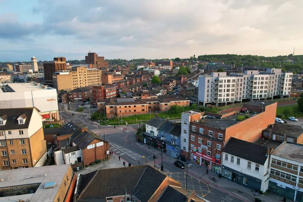 stock image Luton, England, United Kingdom - May 19, 2023: aerial view of  Central Luton City 