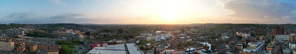 イギリス イングランド ルトン 2023年5月19日中央ルトン市の航空写真 — ストック写真