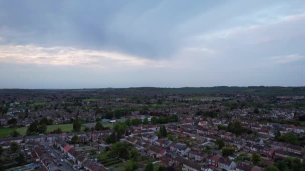 High Angle Footage Clouds Sky Sunny Day Luton City England — Αρχείο Βίντεο