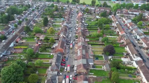 잉글랜드 Luton 2023 High Angle Drones Camera Footage Fire Fighters — 비디오