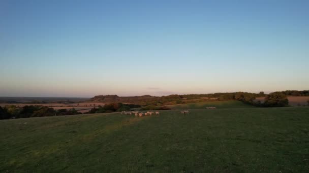 英国の田舎の最も美しい風景の最高の空中ビュー英国 — ストック動画