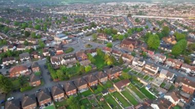 Muhteşem Hava Görüntüleri Yüksek Açılı Drone 'un Şehir Manzarası ve İngiltere' nin Manzarası Büyük Britanya İHA 'sının