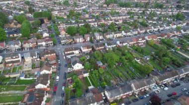 Muhteşem Hava Görüntüleri Yüksek Açılı Drone 'un Şehir Manzarası ve İngiltere' nin Manzarası Büyük Britanya İHA 'sının