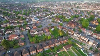 Muhteşem Hava Görüntüleri Yüksek Açılı Drone 'un Şehir Manzarası ve İngiltere' nin Manzarası Büyük Britanya İHA 'sının