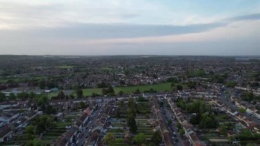 Muhteşem Hava Görüntüleri Yüksek Açılı Drone 'un Şehir Manzarası ve İngiltere' nin Manzarası Büyük Britanya İHA 'sının