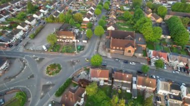 Muhteşem Hava Görüntüleri Yüksek Açılı Drone 'un Şehir Manzarası ve İngiltere' nin Manzarası Büyük Britanya İHA 'sının