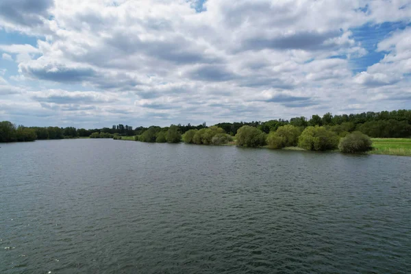 米尔顿 凯恩斯 2023年5月21日 Caldecotte湖的空中景观 — 图库照片