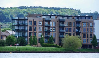  Milton Keynes, England, United Kingdom - May 21, 2023: Caldecotte Lake