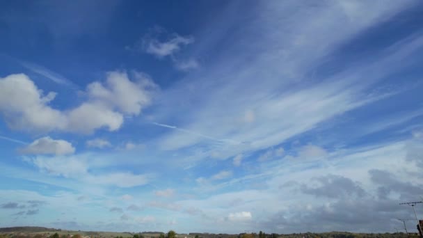 Nuvens Movimento Rápido Sobre Cidade Britânica Time Lapse Filmagem — Vídeo de Stock