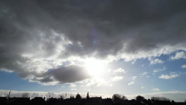 Beautiful Dramatic Clouds British City — Stock video