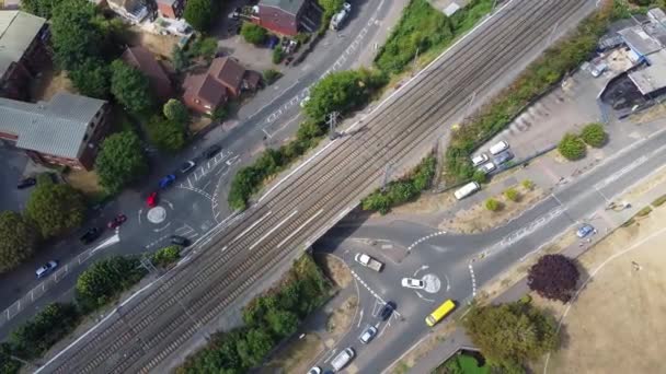 High Angle Drone Footage Luton Town England — стокове відео