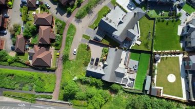 İngiltere, Milton Keynes - 25 Mayıs 2023: Milton Keynes 'in En Güzel Görüntüsü İngiltere. Görüntü İHA 'nın Kamerasıyla kaydedildi.