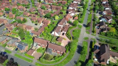 İngiltere, Milton Keynes - 25 Mayıs 2023: Milton Keynes 'in En Güzel Görüntüsü İngiltere. Görüntü İHA 'nın Kamerasıyla kaydedildi.