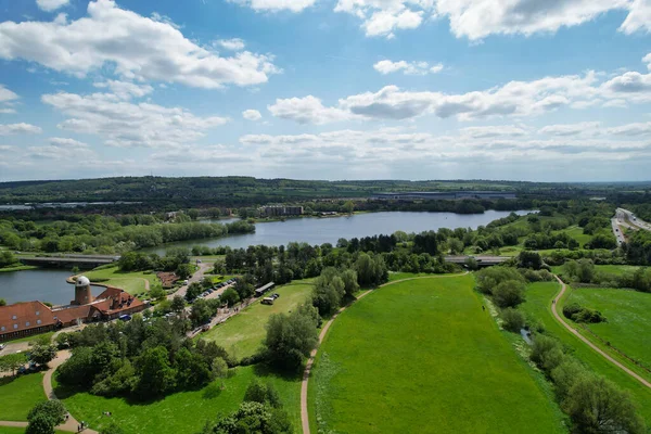 stock image Milton Keynes, England, United Kingdom - May 21, 2023: View of Caldecotte Lake Park 