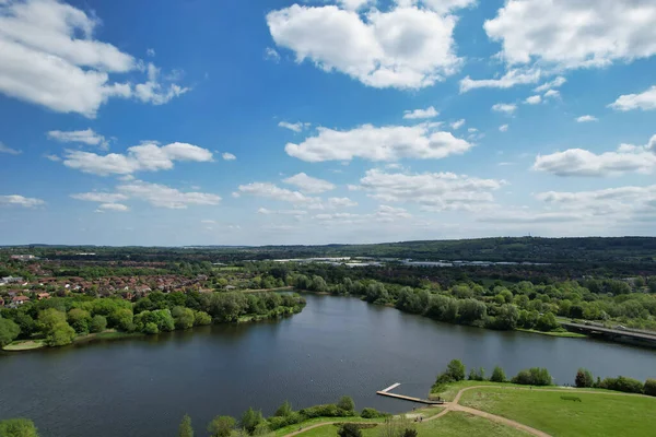 stock image Milton Keynes, England, United Kingdom - May 21, 2023: View of Caldecotte Lake Park 