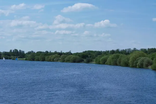 Milton Keynes Anglia Wielka Brytania Maja 2023 Widok Caldecotte Lake — Zdjęcie stockowe