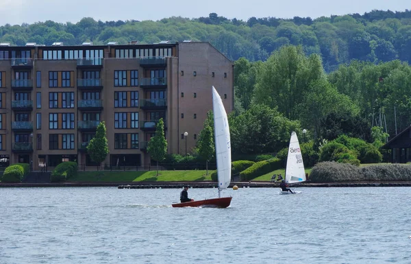 stock image Milton Keynes, England, United Kingdom - May 21, 2023: View of Caldecotte Lake Park 