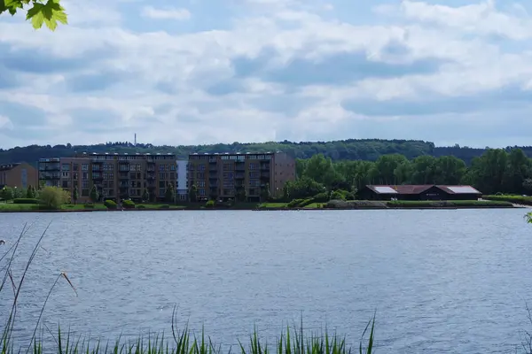 stock image Milton Keynes, England, United Kingdom - May 21, 2023: View of Caldecotte Lake Park 