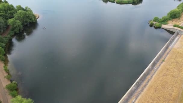 High Angle Footage Caldecotte Lake Qui Est Situé Milton Keynes — Video