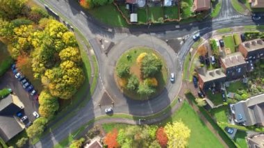 İngiltere 'nin Barton Road Luton kasabasındaki New Built Modern Housing ve Residential District' in En İyi Angle ve En İyi Görüntüleri. Görüntü İHA 'nın Kamerasıyla 17 Ekim 2022' de kaydedildi.