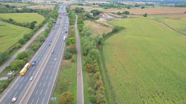 England September 2022 Schöne Aufnahmen Britischer Autobahnen Und Schnellstraßen Mit — Stockvideo