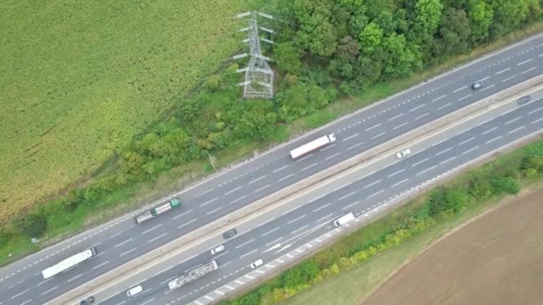 England 07Th September 2022 Beautiful Footage British Motorways Highways Fast — Stock Video