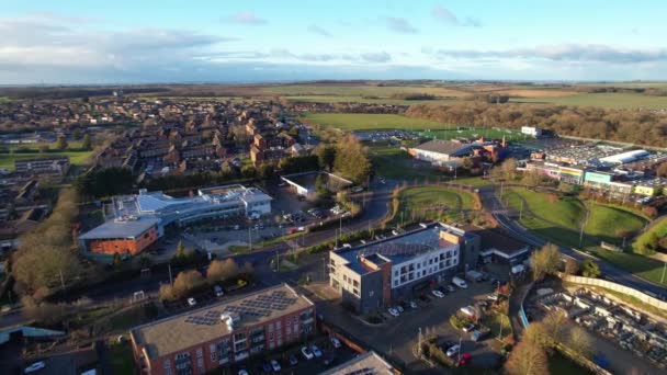 High Angle Aerial Footage Central City Épületek Luton Town England — Stock videók